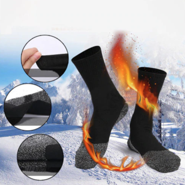 Gadgets d'Eve HotSock™ : Chaussettes chauffantes en fibres aluminisées