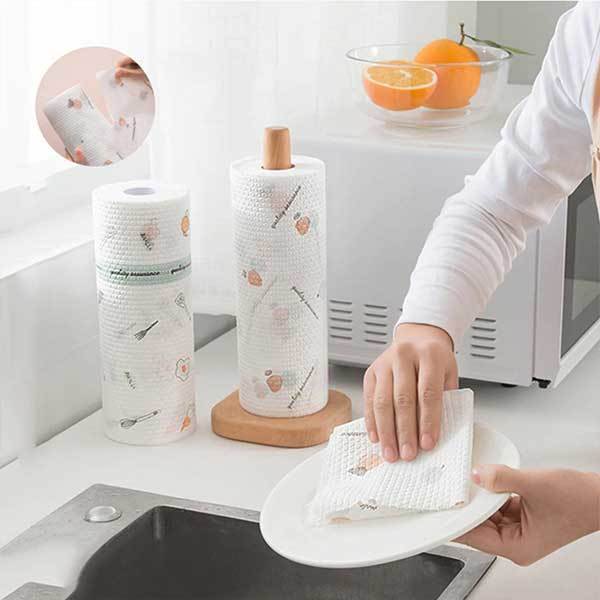 Gadgets d'Eve cuisine SEVIET™: Chiffons de nettoyage réutilisables (Rouleau de 50PCS)
